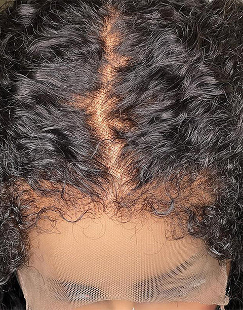 Flash Deal $139.99 16" Curly Frontal Wig Glueless 13x4 Lace Wig With 4C Curly Edge