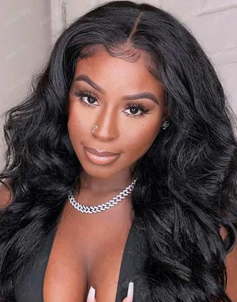 Flash Deal $89.99 16" 13x4 Lace Frontal Body Wave Human Hair Glueless Wig