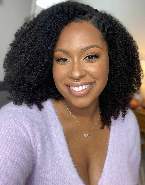 Flash Deal $139.99 22" Afro Kinky Curly U Part Wig Glueless Wig