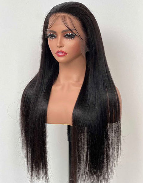 Flash Deal $139.99 24" Straight 13x4 Lace Frontal Glueless Human Hair Wig