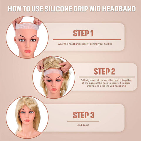 SILICONE WIG GRIP NON SLIP HEADBAND(NEW GLUELESS Lace Method)